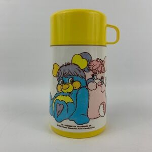 Vintage Popples Yellow Lid Flip Spout Bottle Thermos Aladdin 1986